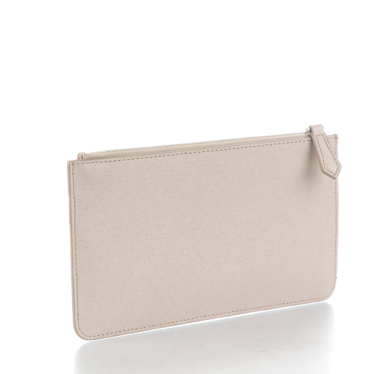 Fendi Vitello Elite Crystal Eye Monster Zip Pouch Grigio Polvere Ribes Multicolor 3 of 8