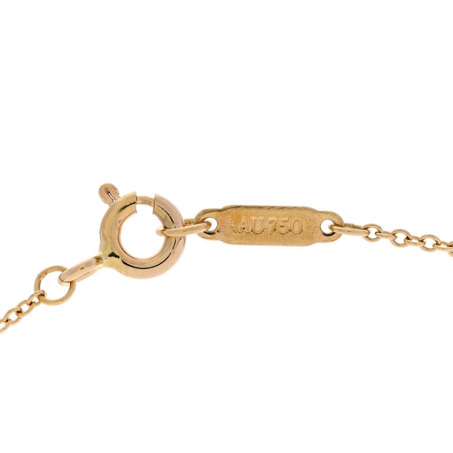 Tiffany 18K Yellow Gold Mini Bow Pendant Necklace 5 of 5