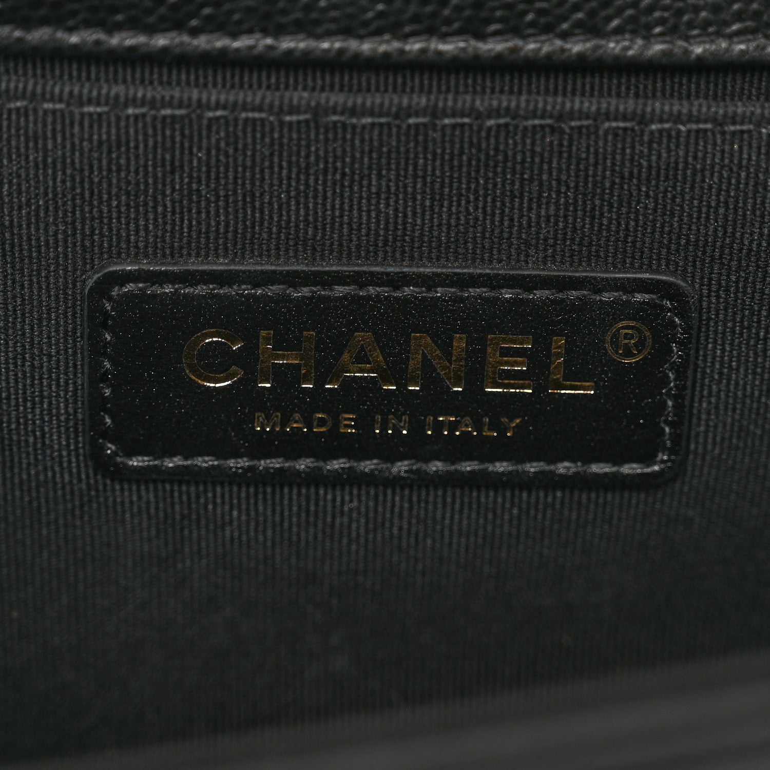 Chanel Caviar Chevron Quilted Medium Boy Flap Black 7 of 10