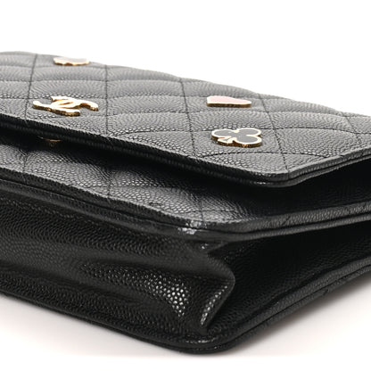 Chanel Caviar Quilted Enamel Coco Casino Wallet On Chain WOC Black 10 of 10
