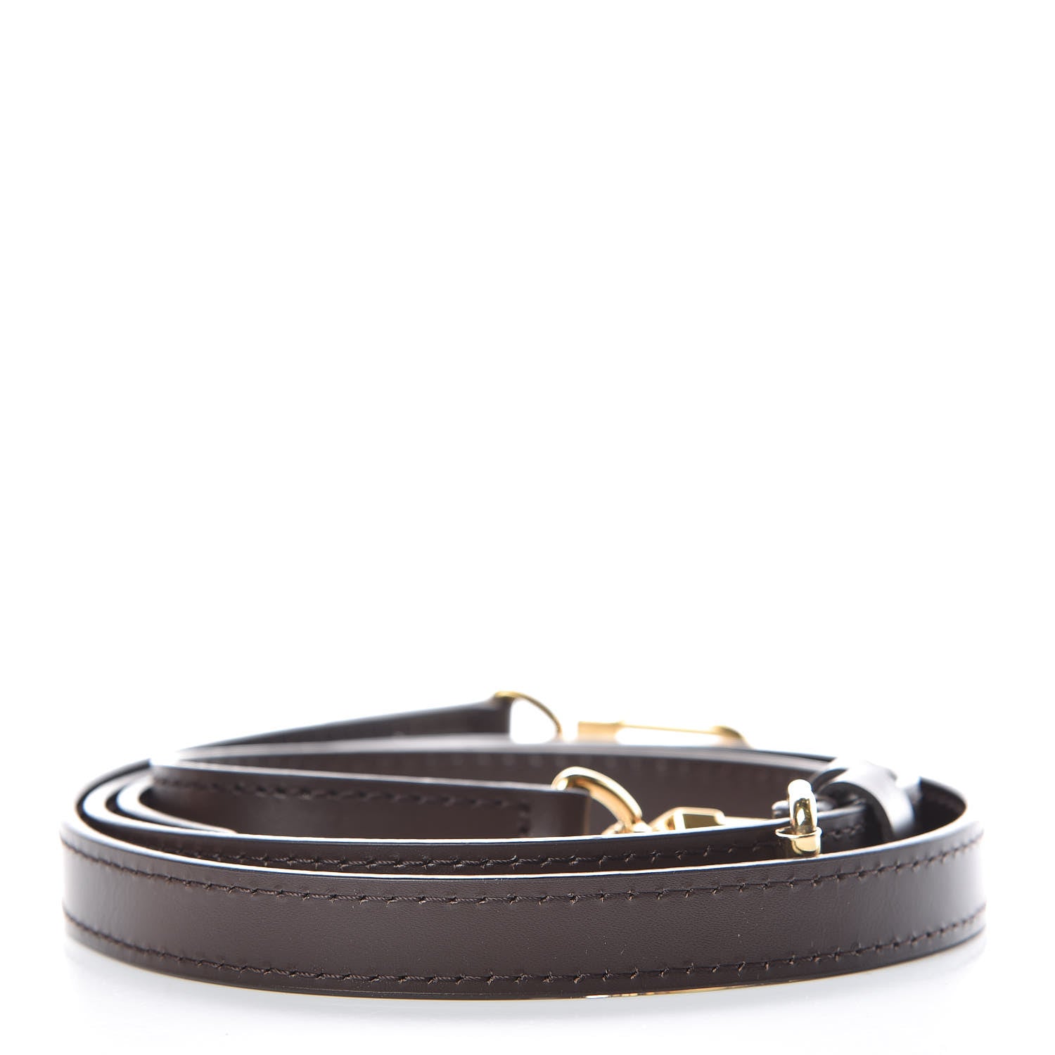 Louis Vuitton Calfskin 16mm Adjustable Shoulder Strap Brown 2 of 5