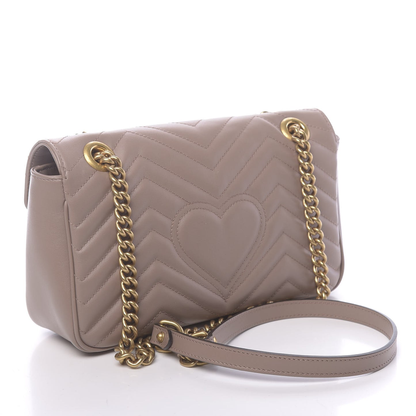 Calfskin Matelasse Small GG Marmont Shoulder Bag Porcelain Rose