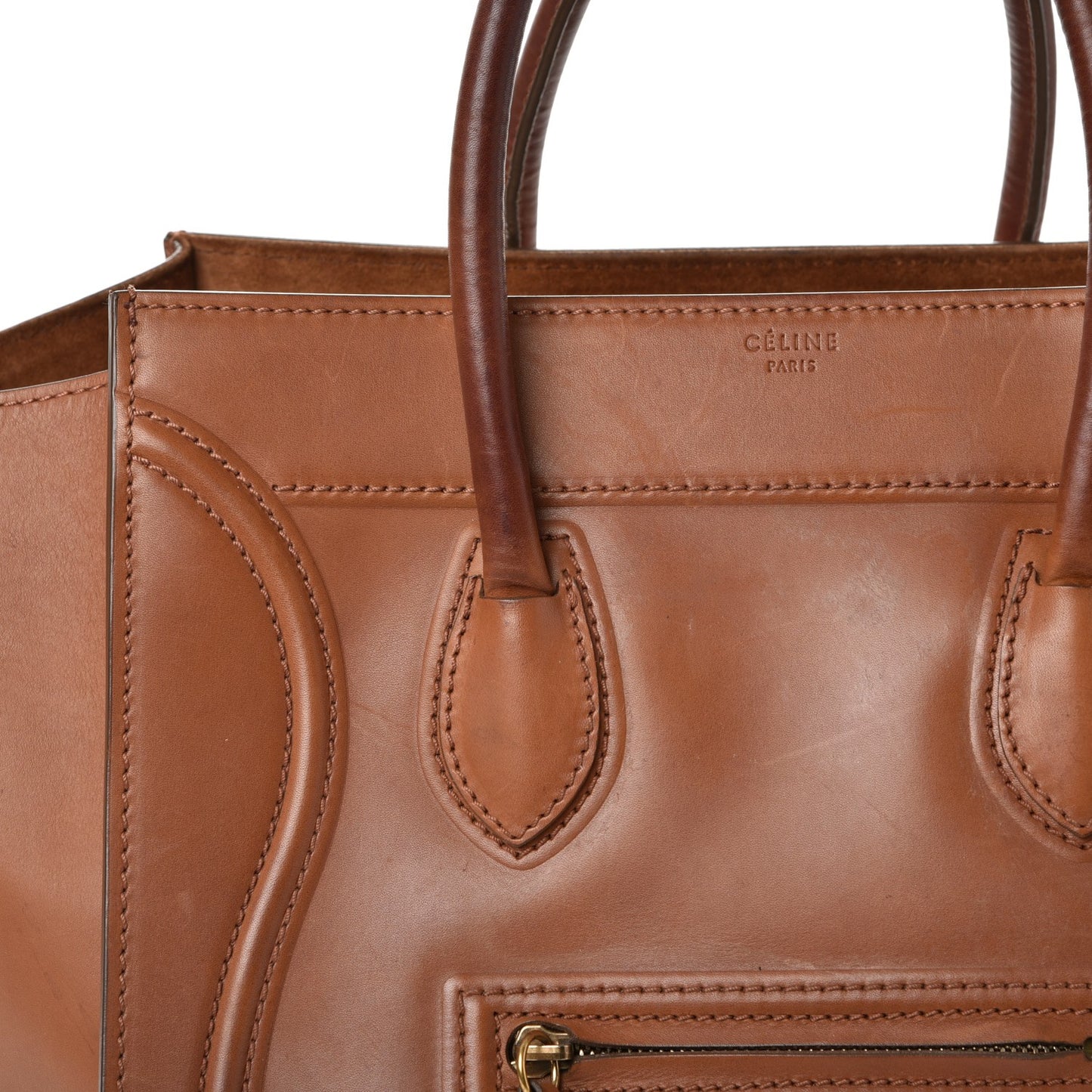 Natural Calfskin Medium Phantom Luggage Tan