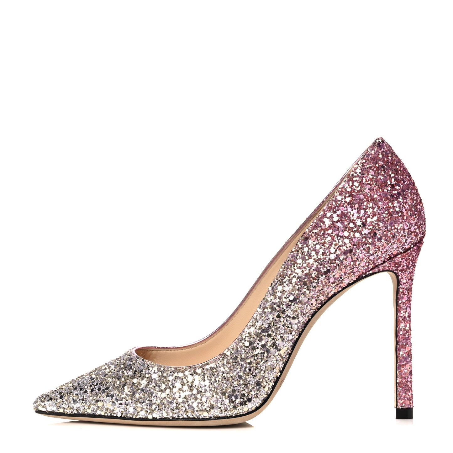 Coarse Glitter Degrade Romy 100 Pumps 35 Silver Pink