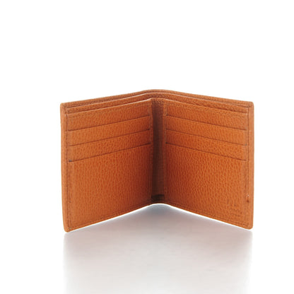 Gucci Pebbled Calfskin Web Bi-Fold Wallet Tan 5 of 7
