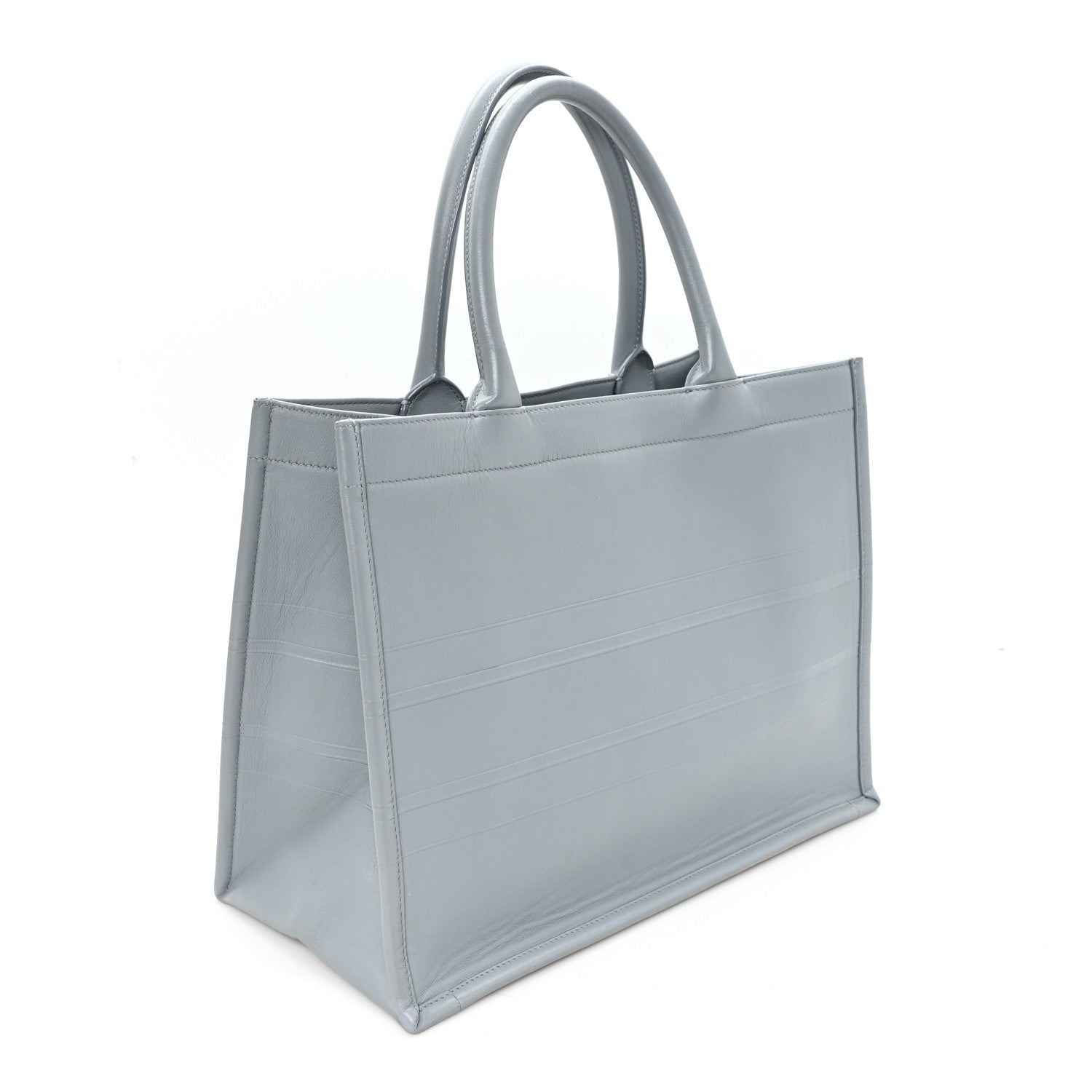 Christian Dior Calfskin Embossed Medium Book Tote Grey 1894344