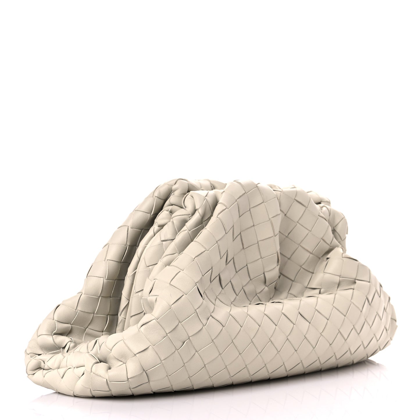 Nappa Maxi Intreccio The Pouch Oversized Clutch Plaster