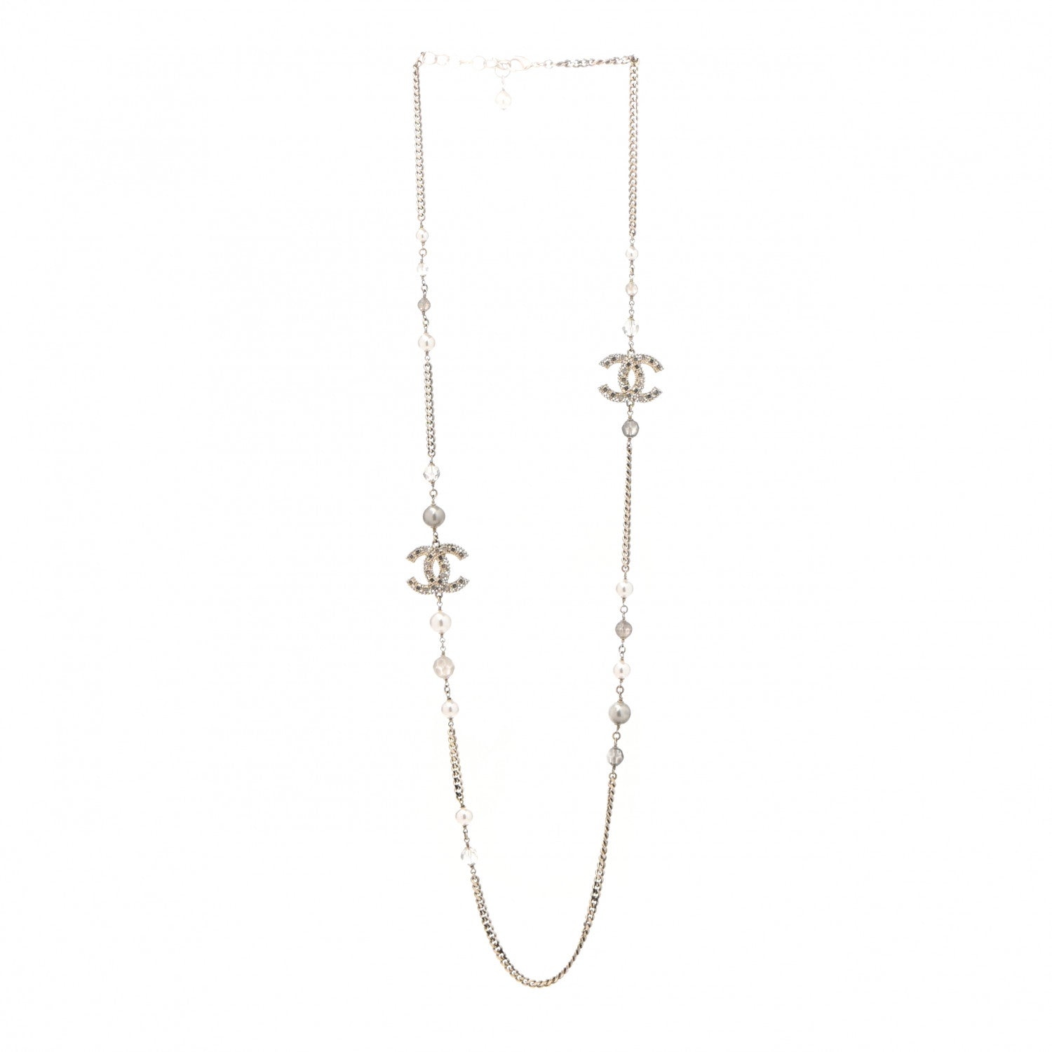 Chanel Gripoix Pearl CC Long Necklace Gold 3 of 6