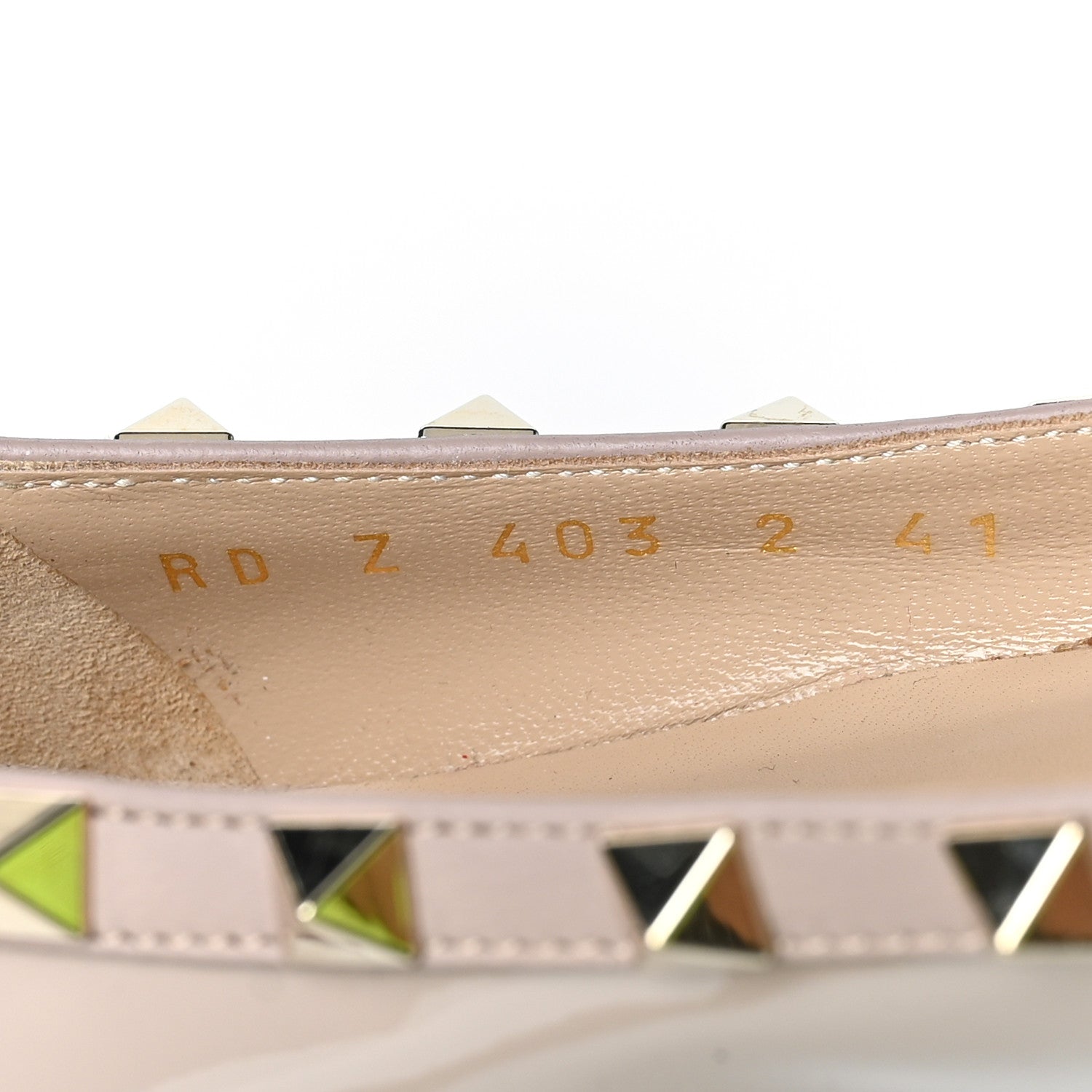 Valentino Garavani Patent Rockstud Ballerina Flats 41 Poudre 8 of 9