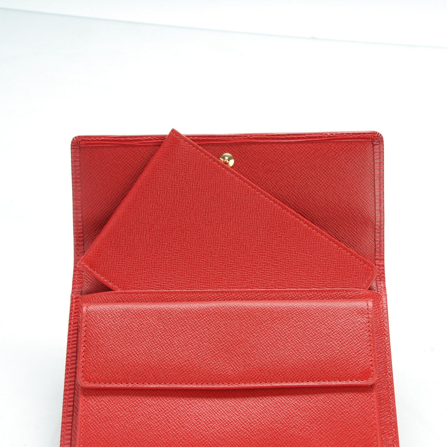 Louis Vuitton Epi Porte Tresor Etui Papiers Wallet Castillan Red 8 of 10