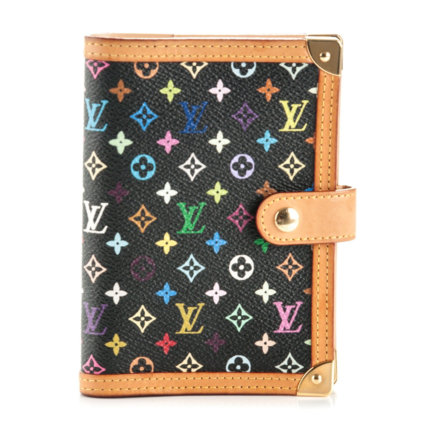 Louis Vuitton Monogram Multicolor Small Ring Agenda Cover Black 1 of 7
