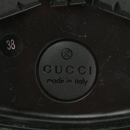 Gucci Magnum Calfskin Nappa Samoa Womens Horsebit Platform Chunky Lug Sole 40mm Loafers 38 Black 8 of 9