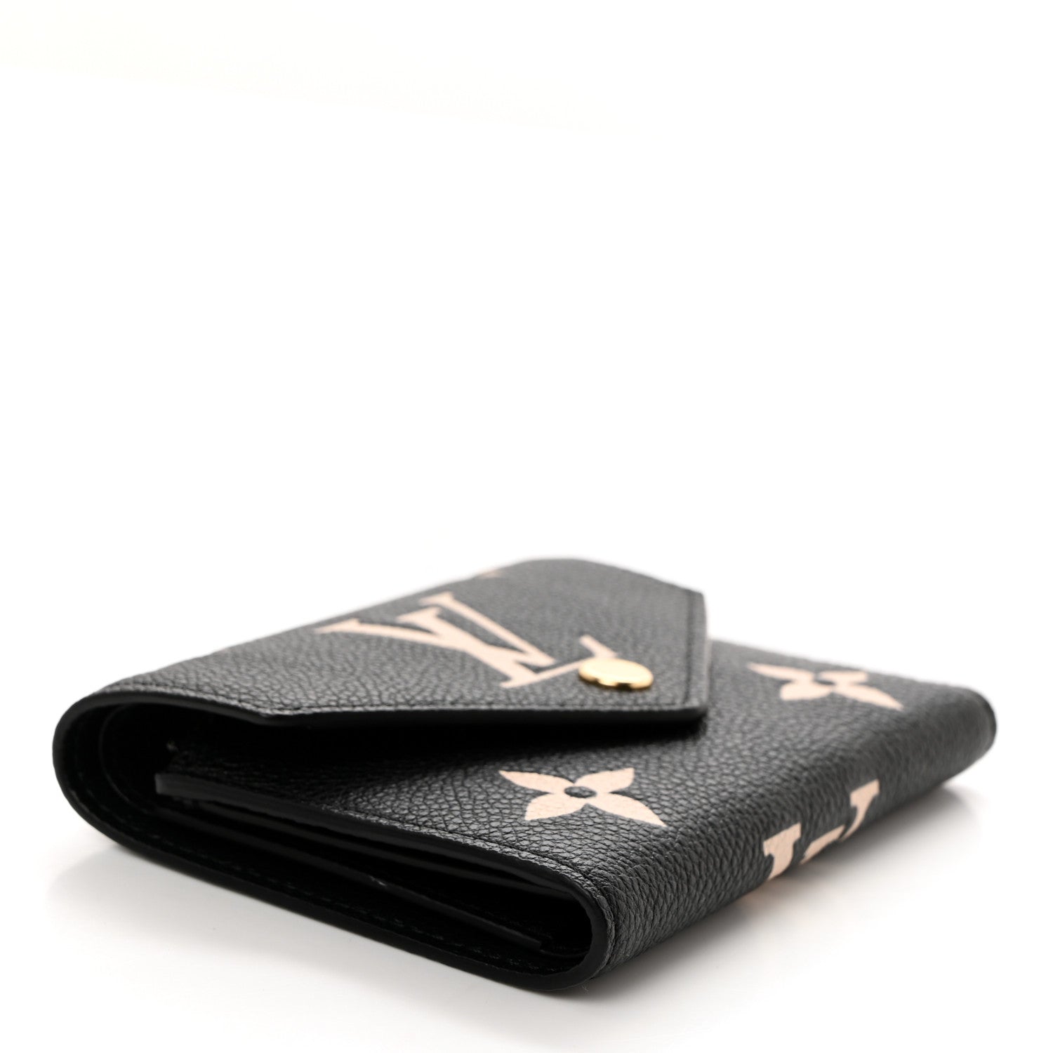 Louis Vuitton Empreinte Monogram Giant Victorine Wallet Black Beige 4 of 6