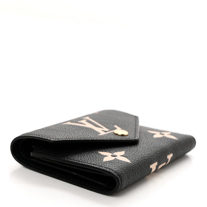 Louis Vuitton Empreinte Monogram Giant Victorine Wallet Black Beige 4 of 6