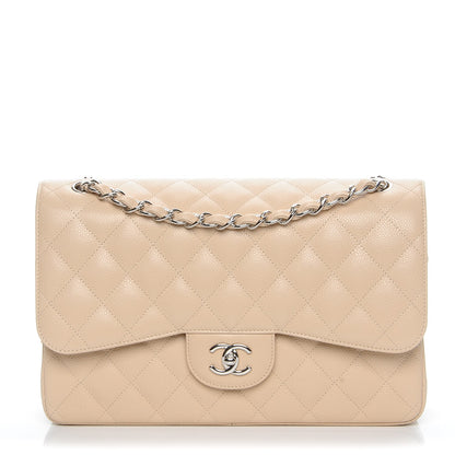 Chanel Caviar Quilted Jumbo Double Flap Beige Clair 1 of 8