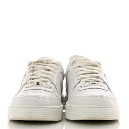 Chanel Calfskin CC Womens Sneakers 38.5 White 2 of 10
