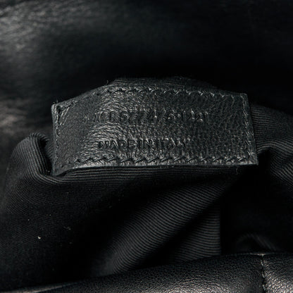 Saint Laurent Lambskin Quilted Medium Loulou Puffer Monogram Chain Satchel Black 8 of 11