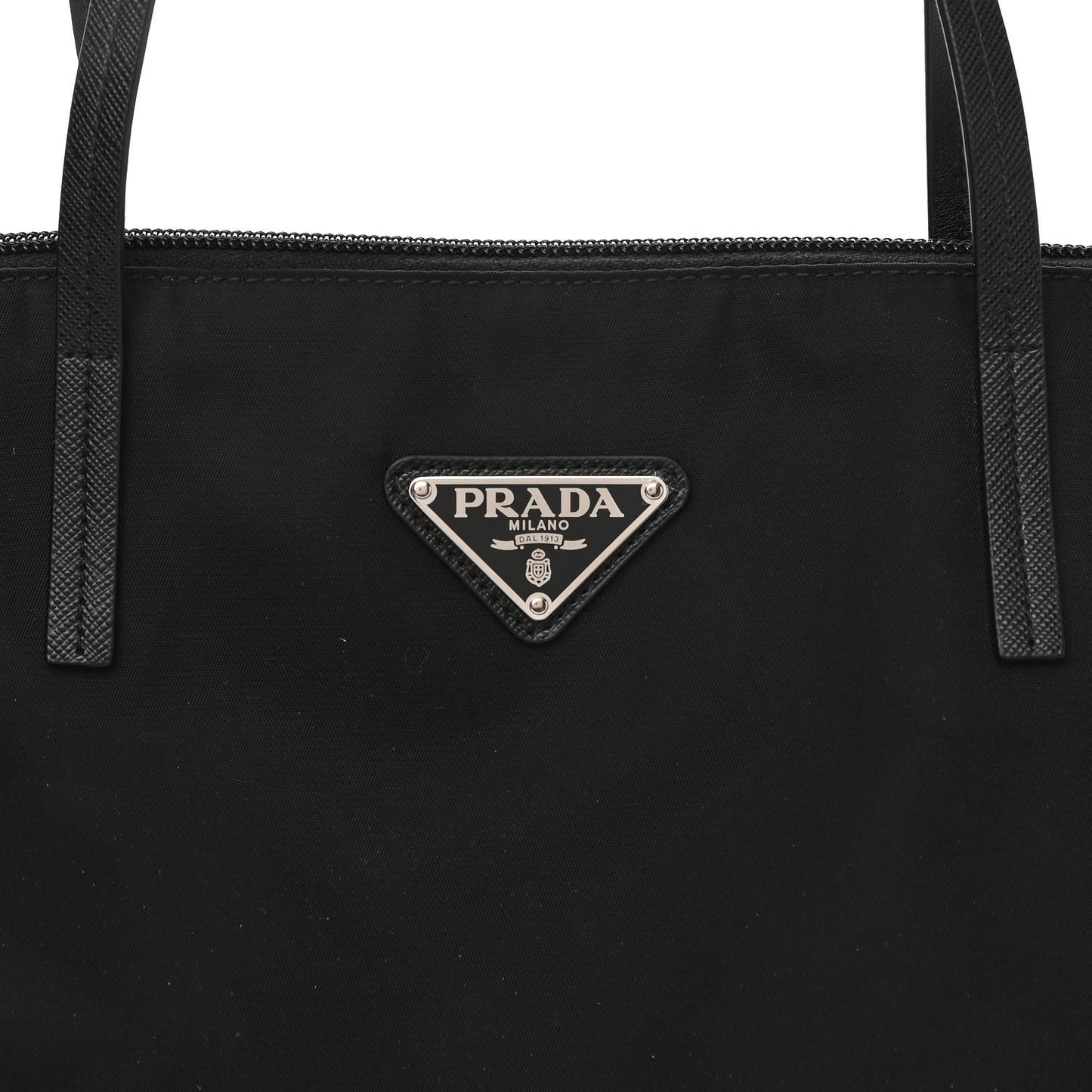 Tessuto Nylon Saffiano Tote Black