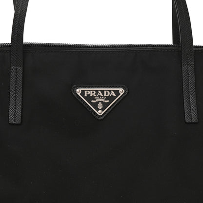 Prada Tessuto Nylon Saffiano Tote Black 7 of 9