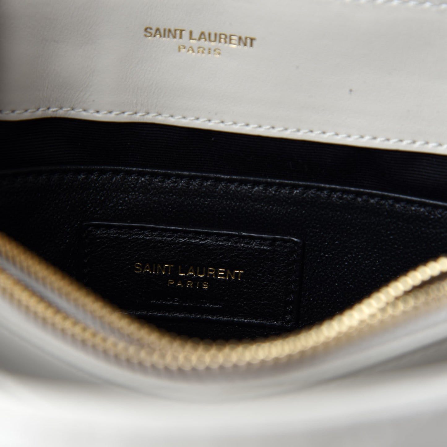Calfskin Y Quilted Monogram Small Loulou Chain Satchel Crema Soft