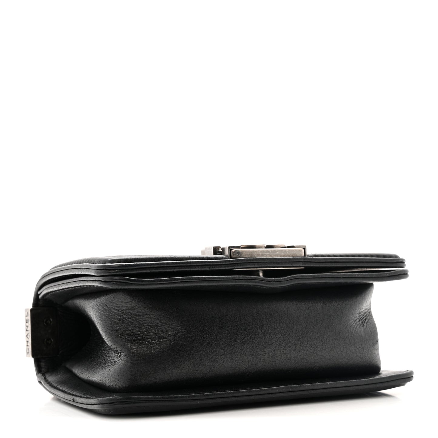 Galuchat Stingray Mini Boy Flap  Black Silver