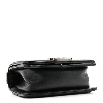 Chanel Galuchat Stingray Mini Boy Flap  Black Silver 4 of 11
