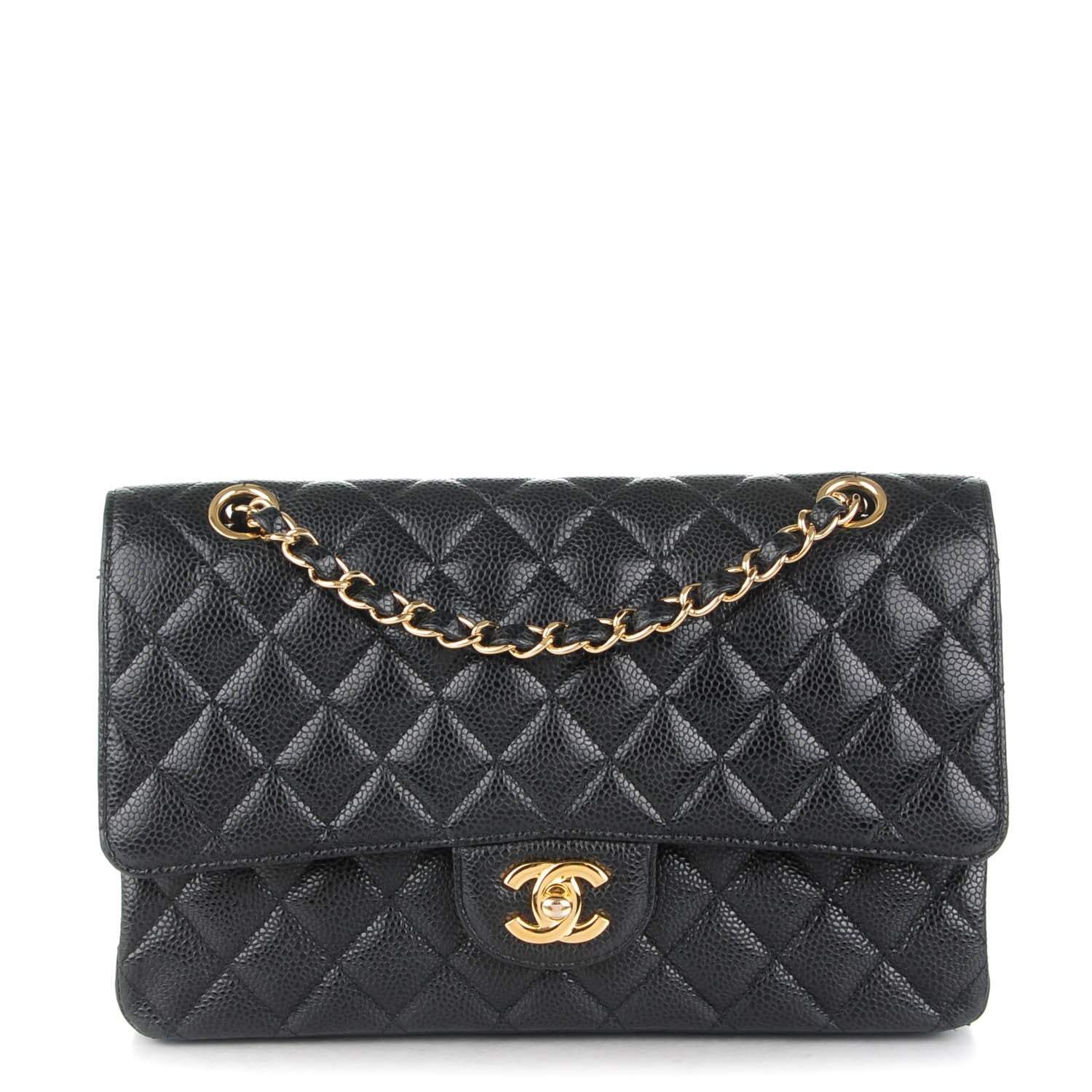 Chanel Caviar Quilted Medium Double Flap Black 1 of 8