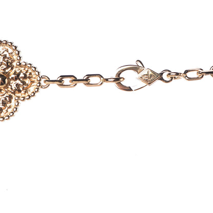 Van Cleef & Arpels 18K Yellow Gold 10 Motifs Vintage Alhambra Necklace 5 of 6