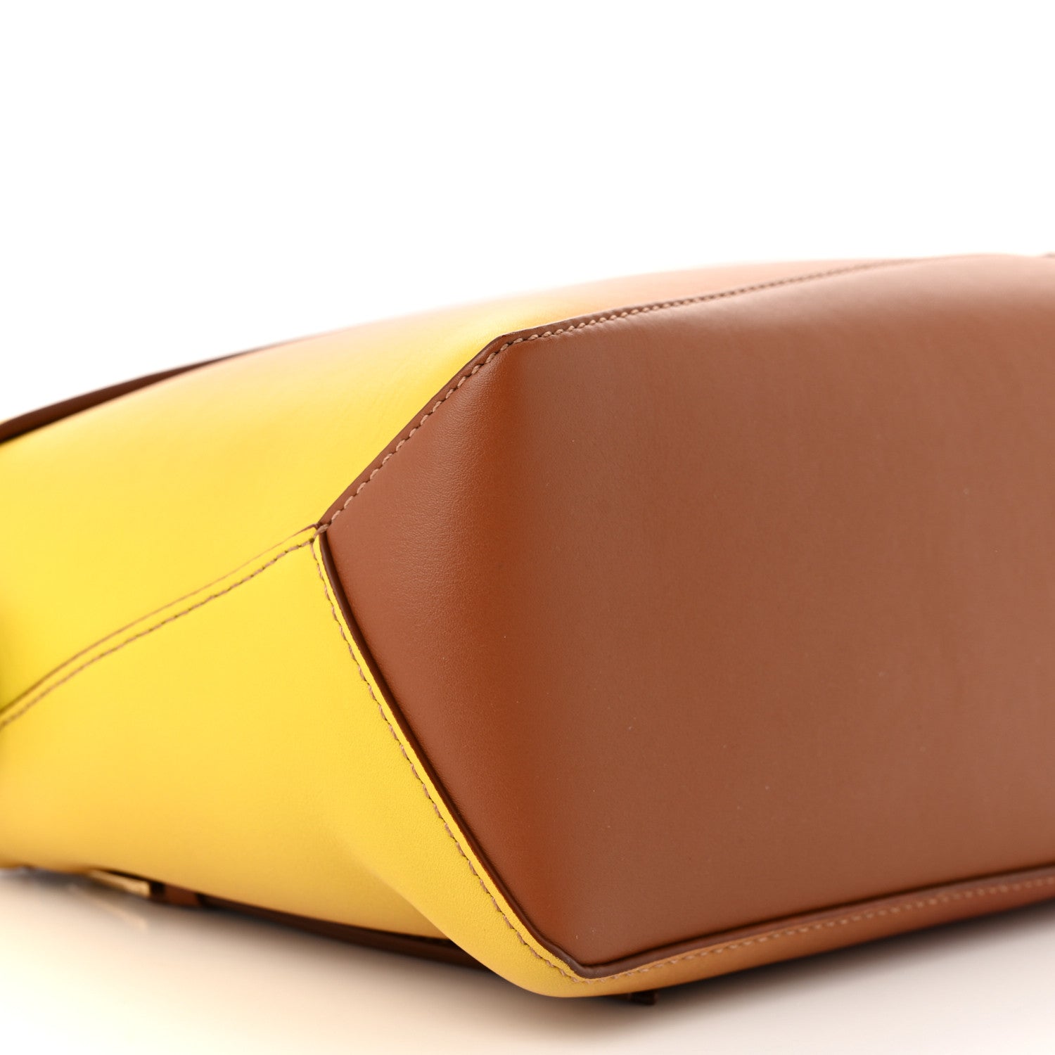Loewe Calfskin Paula's Ibiza Degrade Small Puzzle Edge Bag Tan Lemon 8 of 9