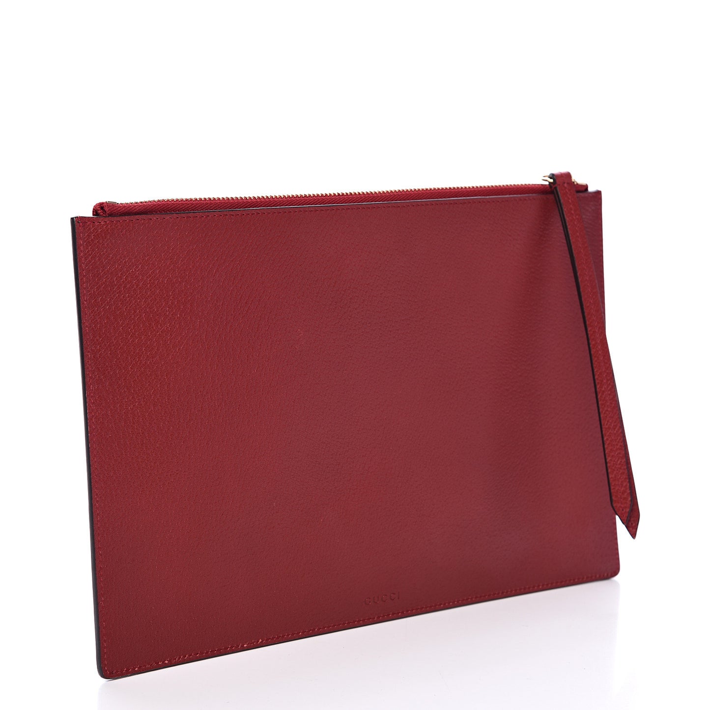 GG Supreme Monogram Tian Large Zip Pouch Beige Multicolor Red