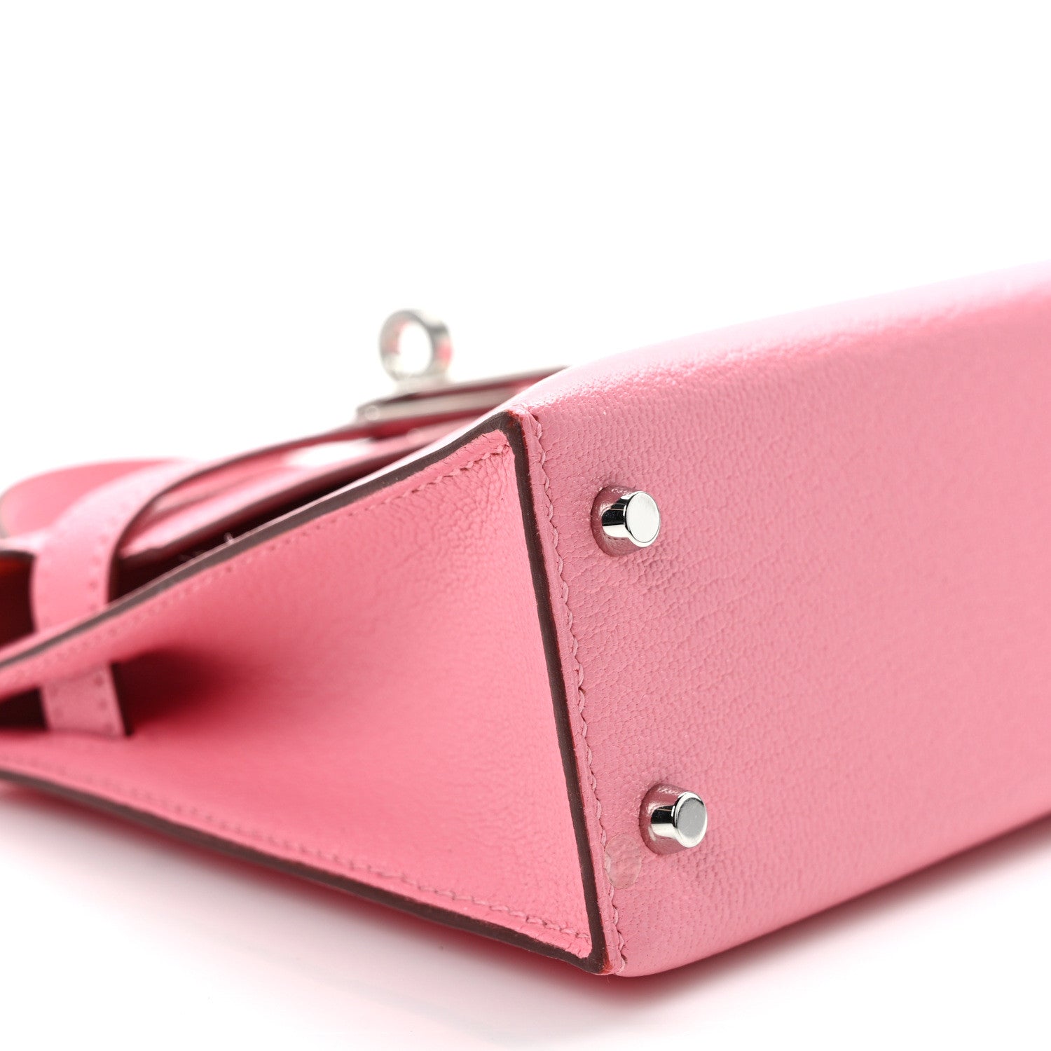 Hermes Chevre Mysore Verso Mini Kelly Sellier 20 Rose Confetti Sanguine 9 of 13