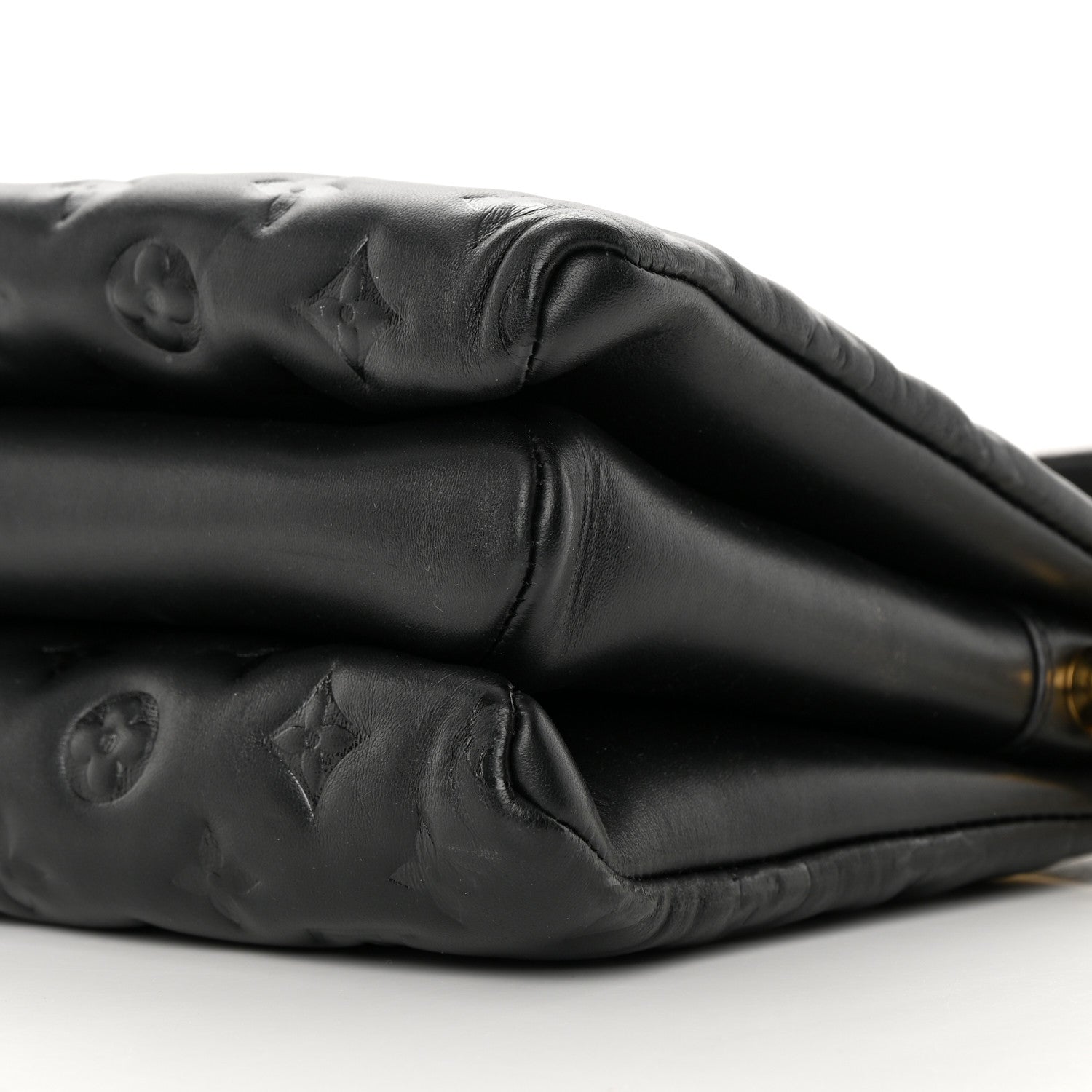 Louis Vuitton Lambskin Embossed Monogram Coussin PM Black 11 of 15