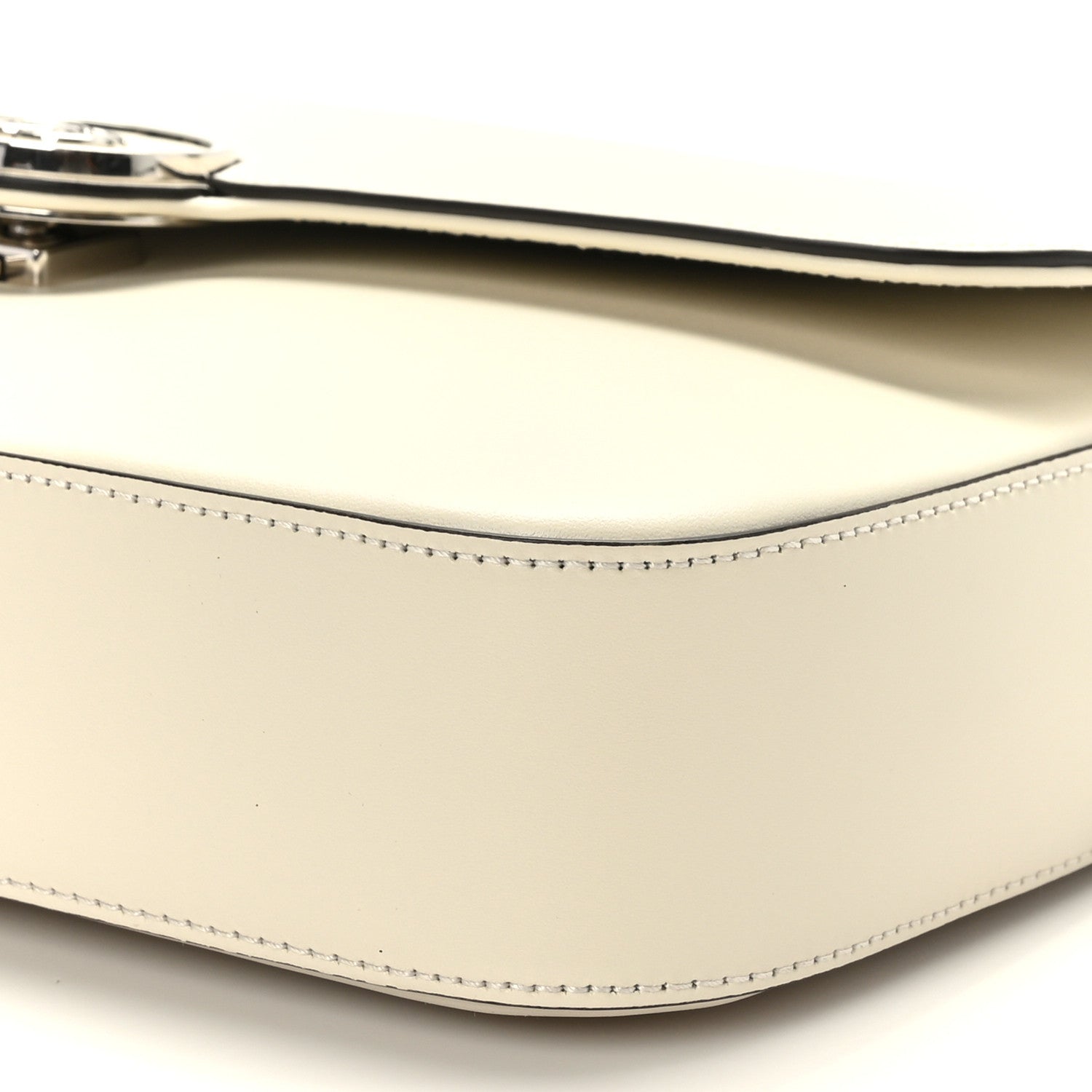 Gucci Senna Calfskin Petite GG Top Handle Shoulder Bag Mystic White 9 of 9