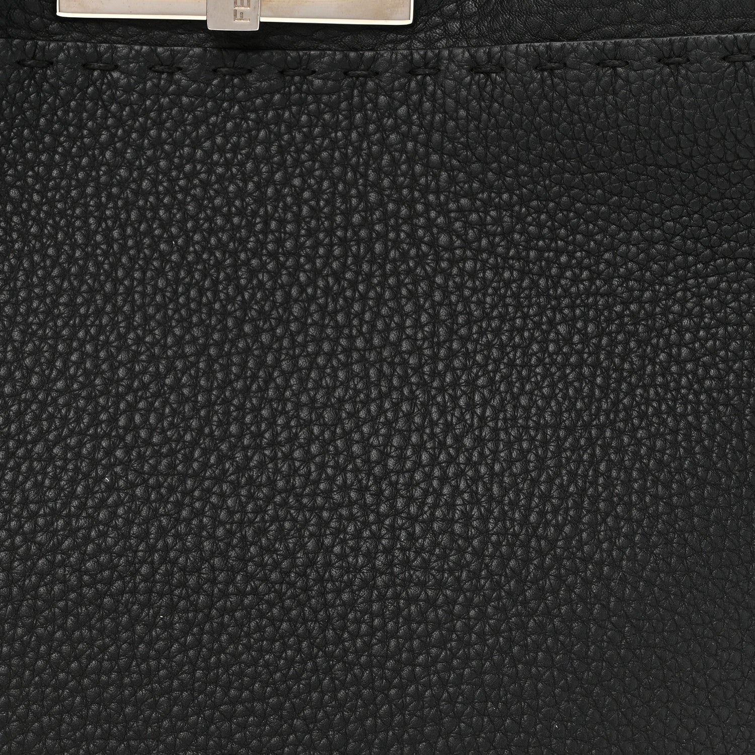 Fendi Cuoio Romano Selleria Bi-Color Medium Peekaboo Iconic Satchel Black Mou 9 of 13