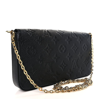Louis Vuitton Empreinte Pochette Felicie Chain Wallet Black 4 of 9