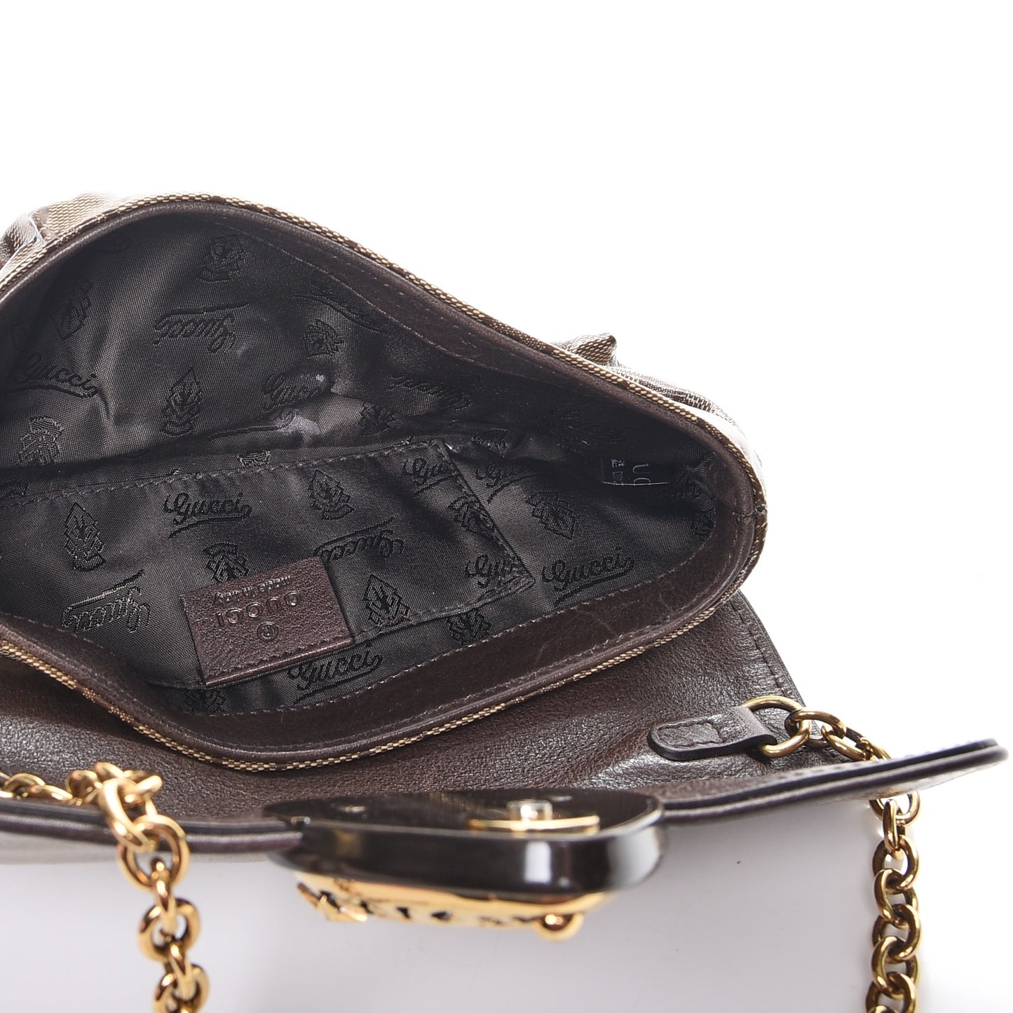 Crystal Monogram Babouska Clutch Dark Brown