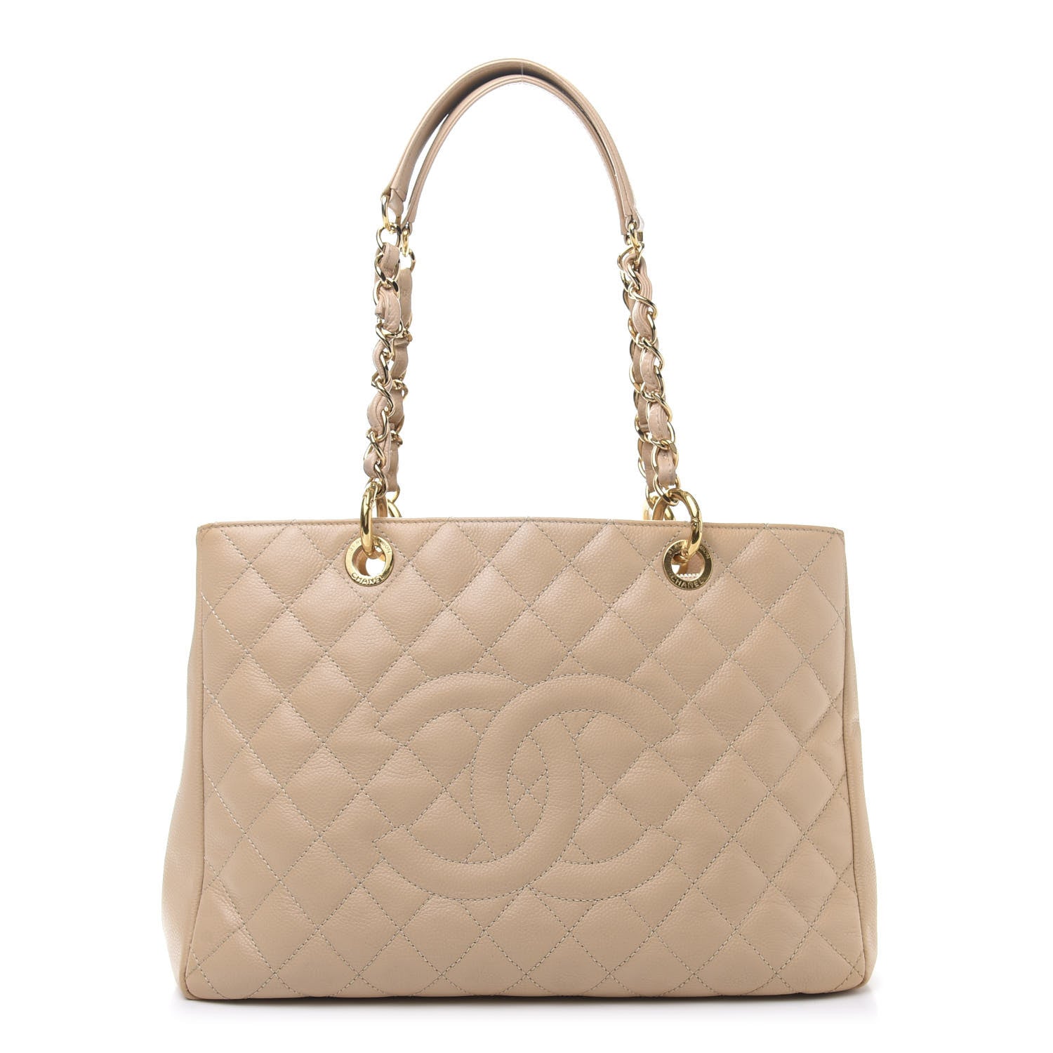 Chanel Caviar Quilted Grand Shopping Tote GST Beige Clair 1 of 10