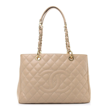 Chanel Caviar Quilted Grand Shopping Tote GST Beige Clair 1 of 10