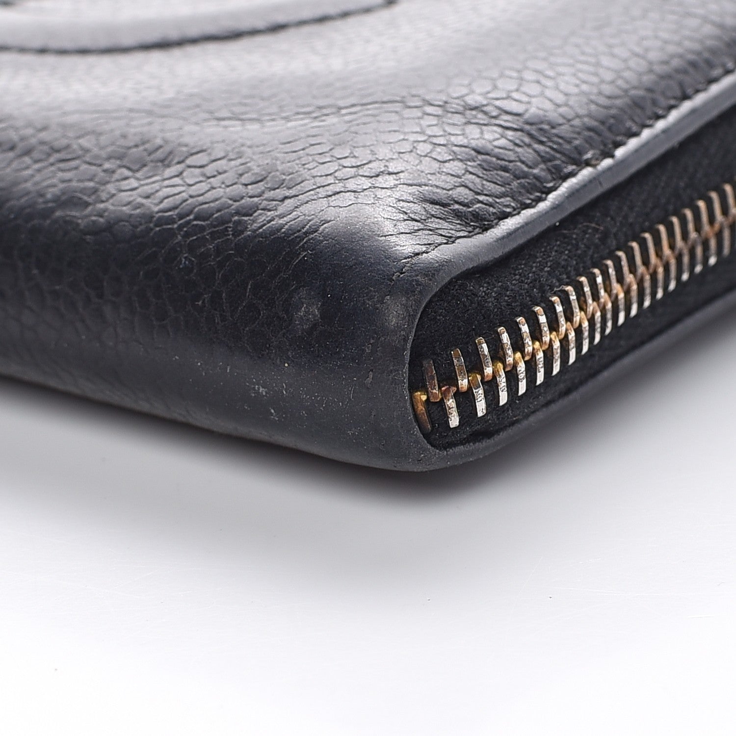 Chanel Caviar CC Timeless Large Zip Around Wallet Black 10 of 18