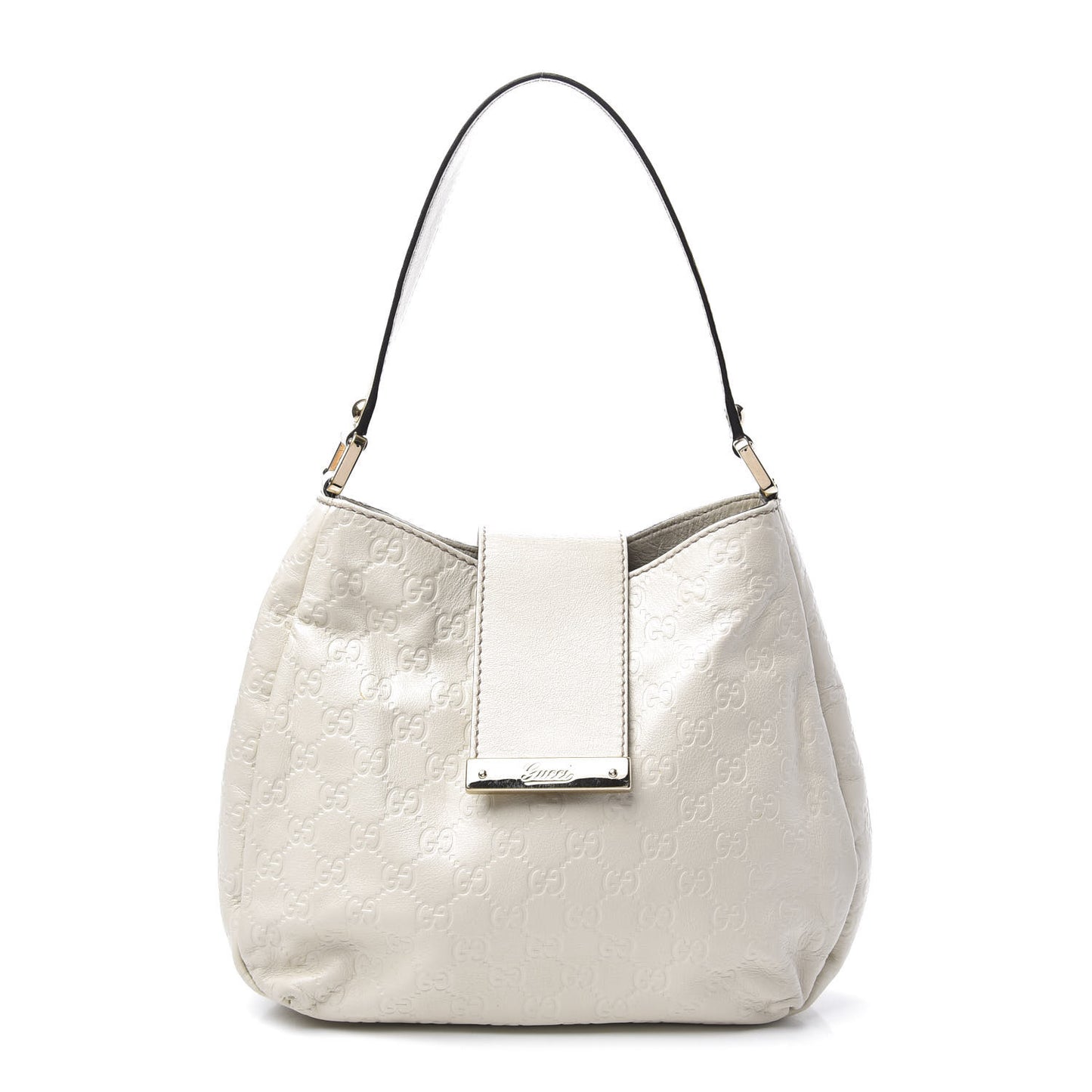 Guccissima Medium New Ladies Web Hobo White