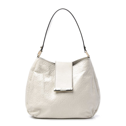 Gucci Guccissima Medium New Ladies Web Hobo White 1 of 10