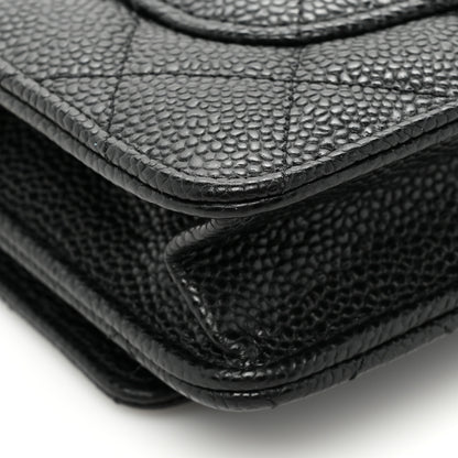 Chanel Caviar Quilted Wallet on Chain WOC Black 12 of 17