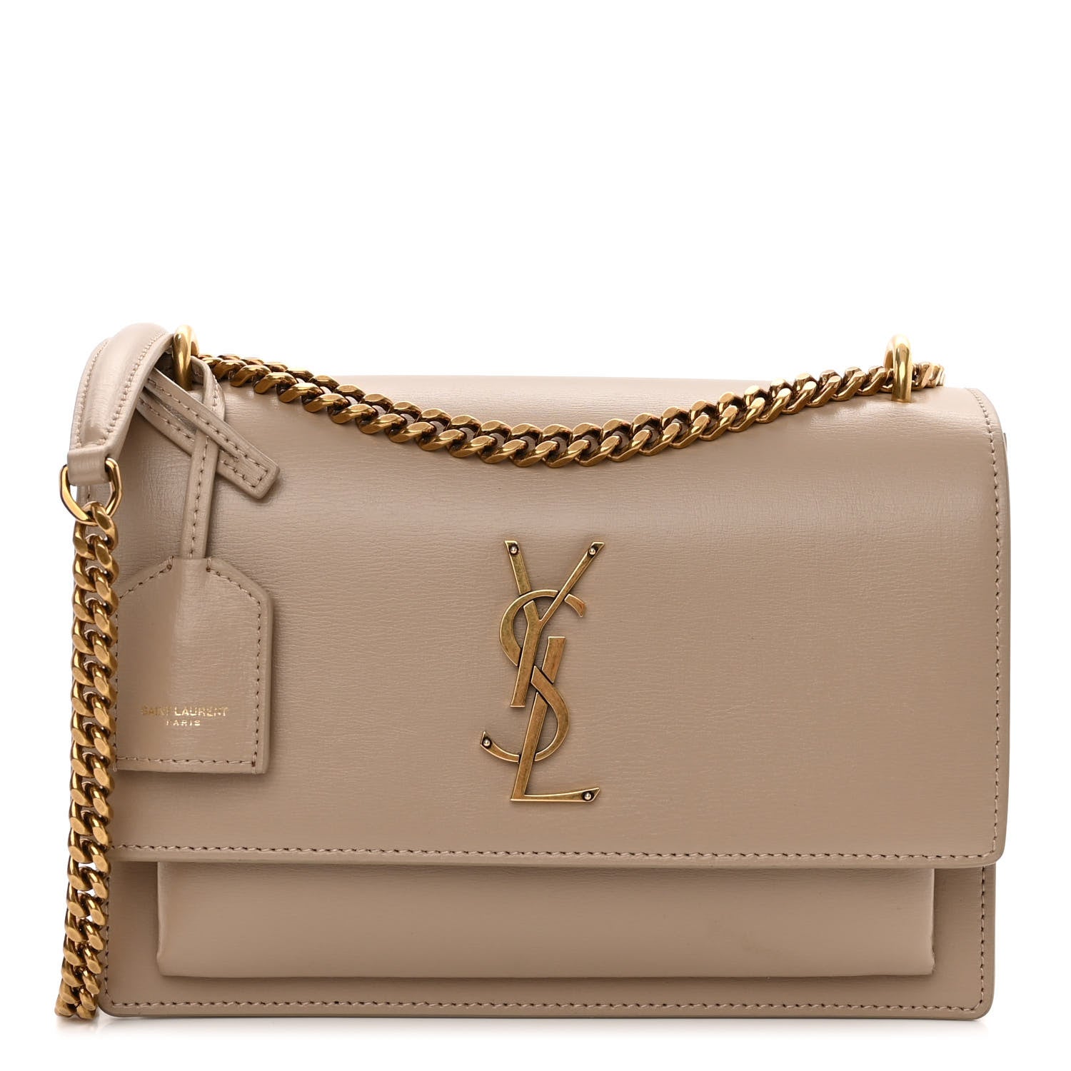 Saint Laurent Calfskin Medium Monogram Sunset Dark Beige 1 of 11
