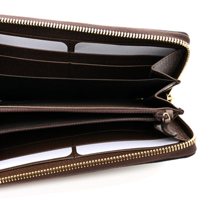 Gucci GG Supreme Monogram Web Ophidia Zip Around Wallet Brown 5 of 8