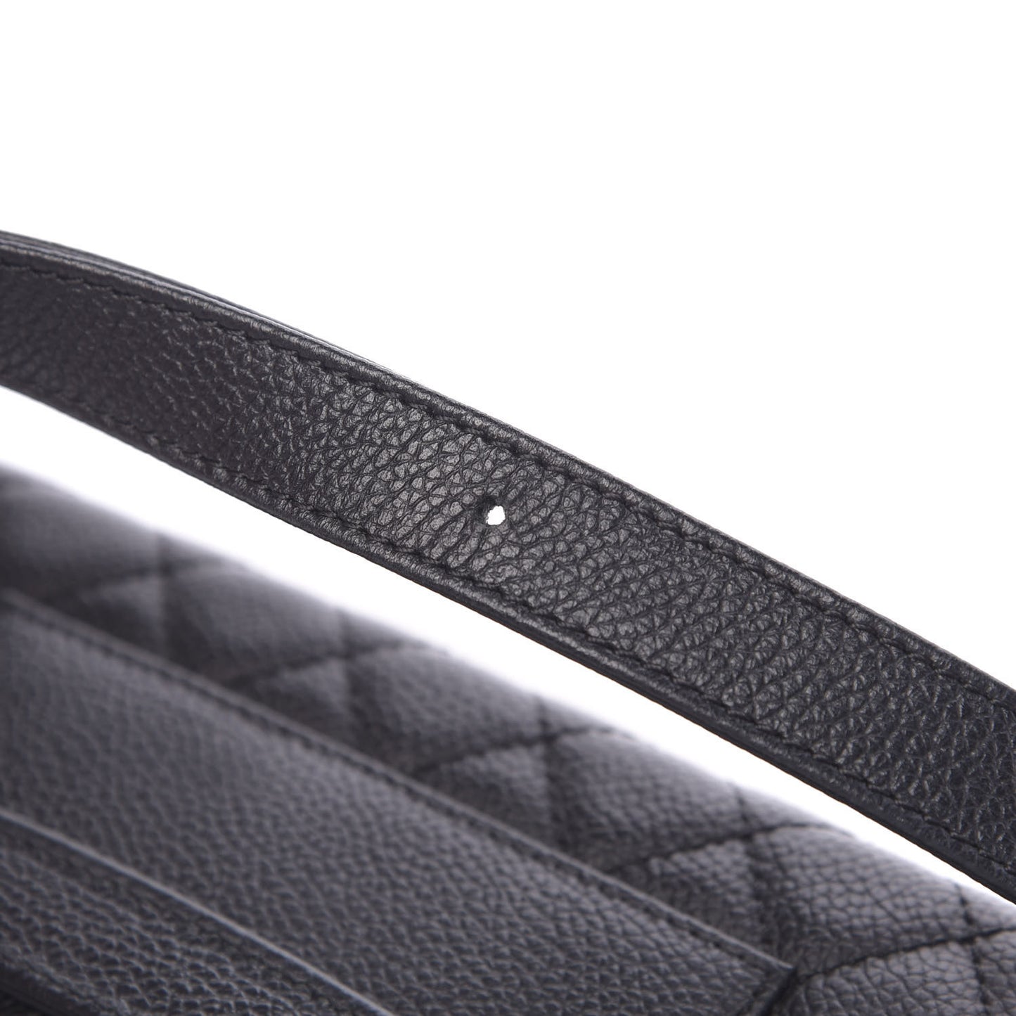Grained Calfskin Quilted 2.55 Reissue Flap Belt Bag Clutch Black