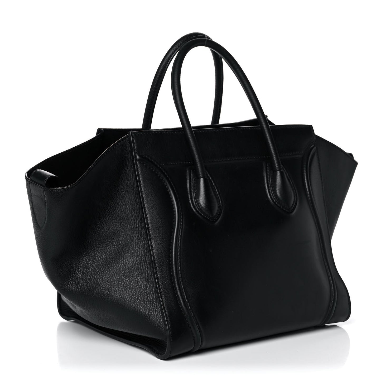 Supple Calfskin Medium Phantom Luggage Black