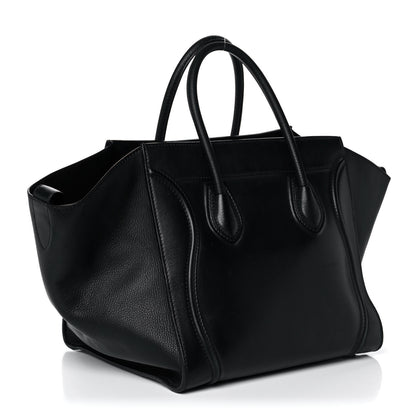 Celine Supple Calfskin Medium Phantom Luggage Black 3 of 13