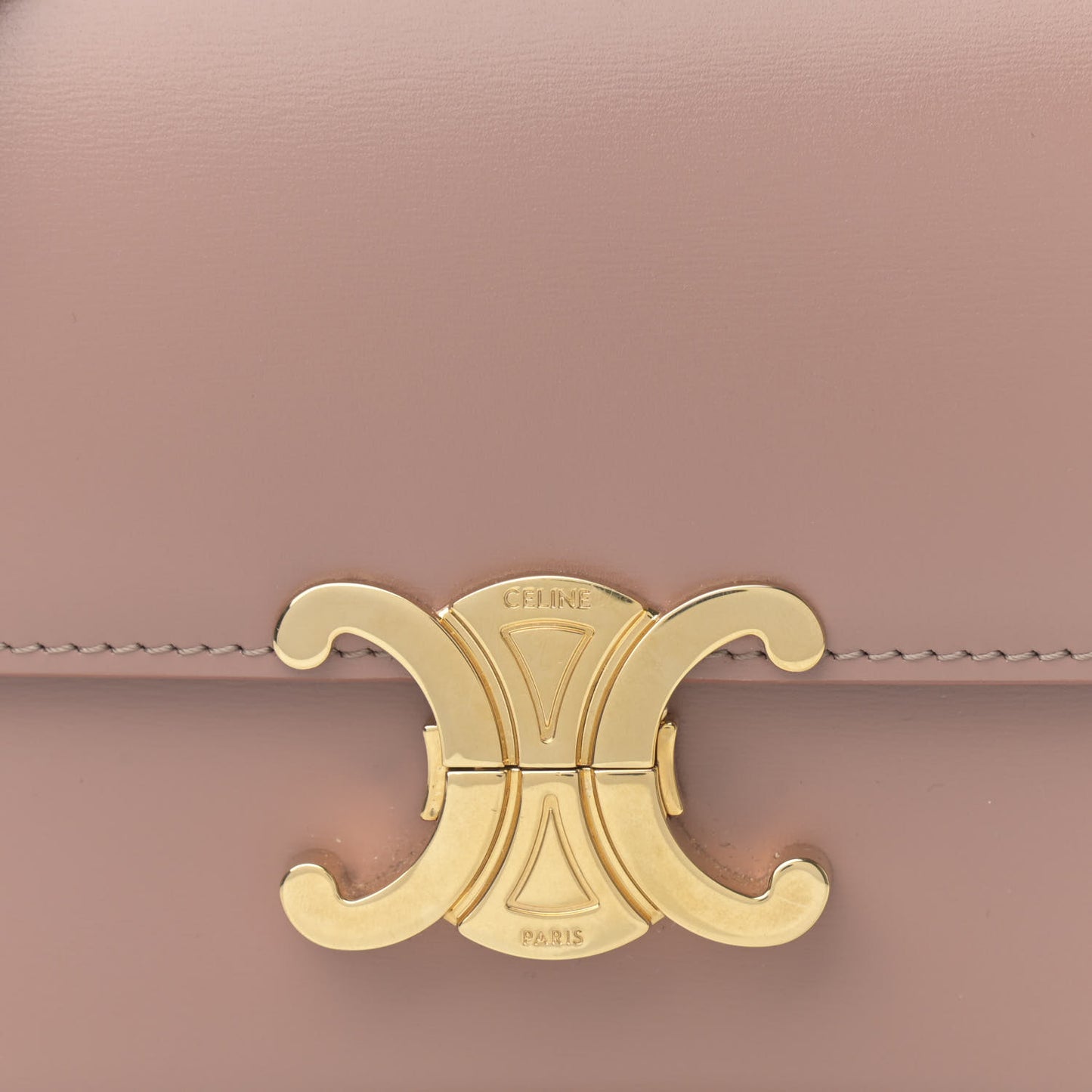 Shiny Calfskin Nano Triomphe Antique Rose