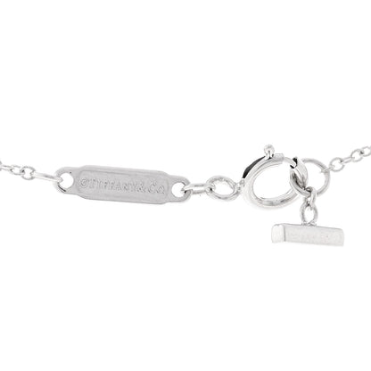Tiffany 18K White Gold Diamond Mini T Smile Pendant Necklace 4 of 4
