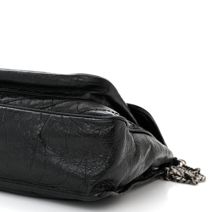 Saint Laurent Crinkled Calfskin Matelasse Monogram Large Niki Chain Satchel Black 10 of 11